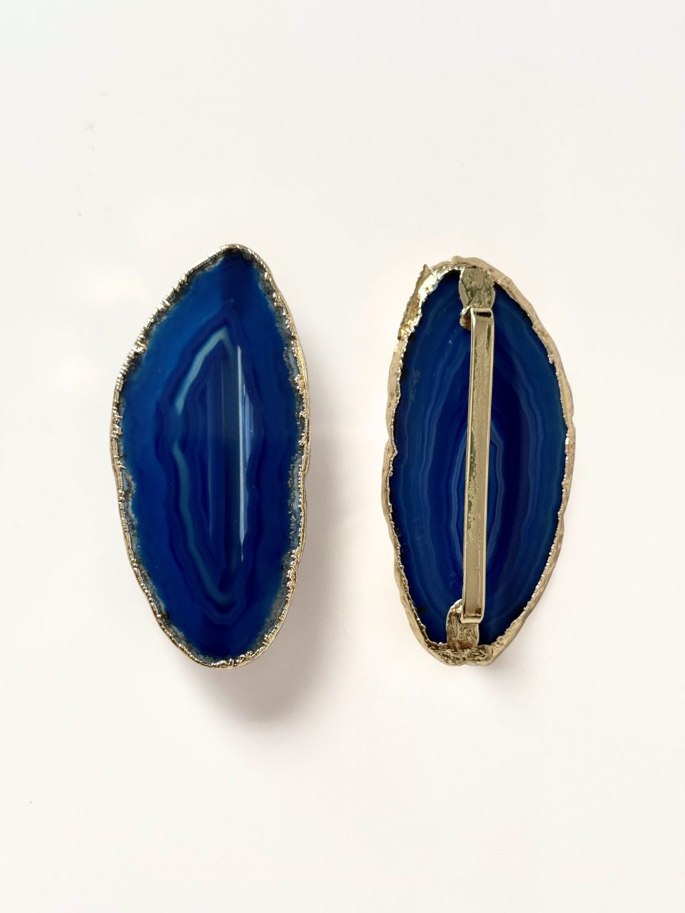 Pingente Agata Azul Ouro Semijoia