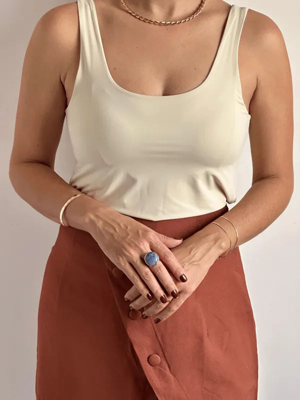 Anel Redondo Ajustável SODALITA Ouro Semijoia