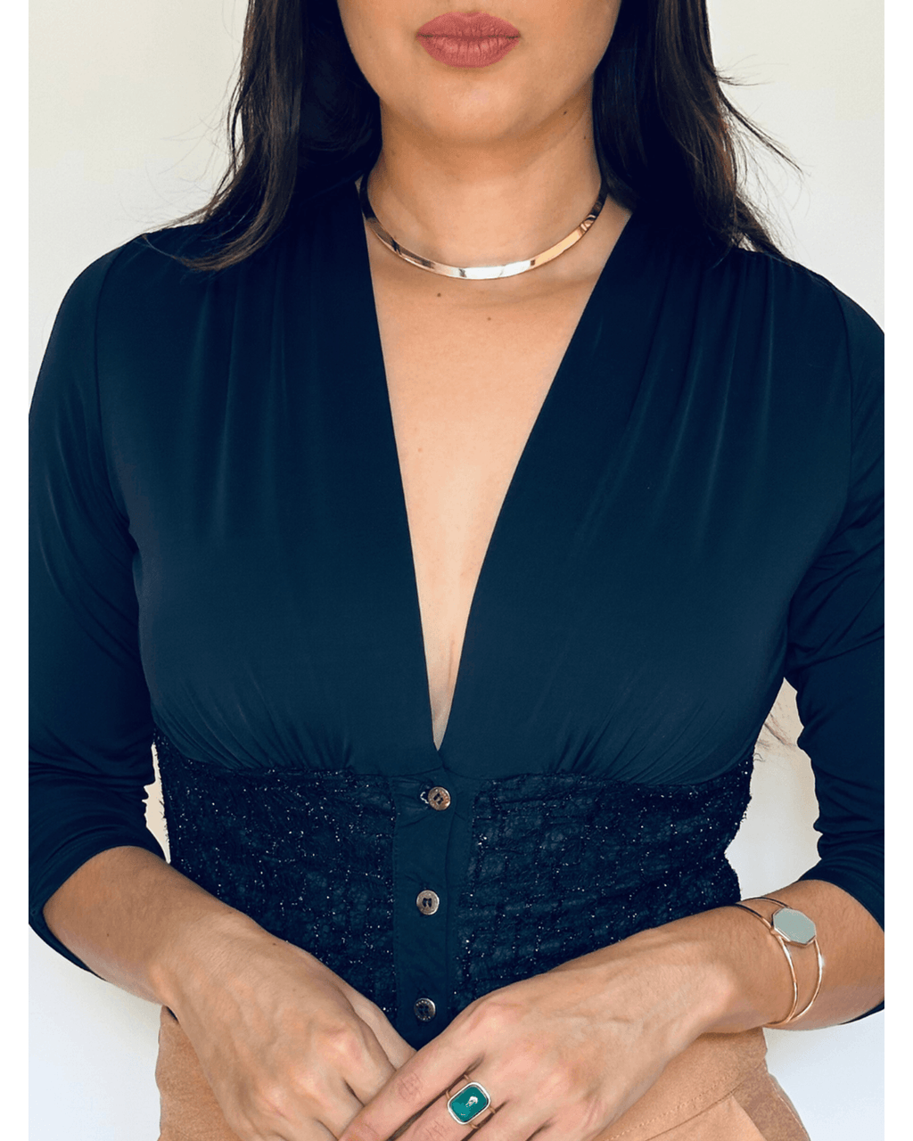 Bracelete Geométrico Quartzo Verde Ouro Semijoia