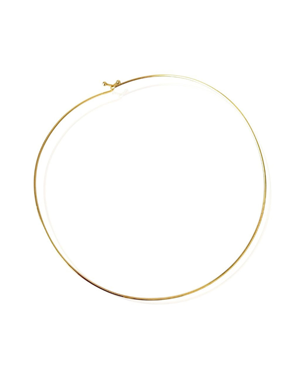 Colar Choker Aro Fino Fechamento Engate Ouro Semijoia