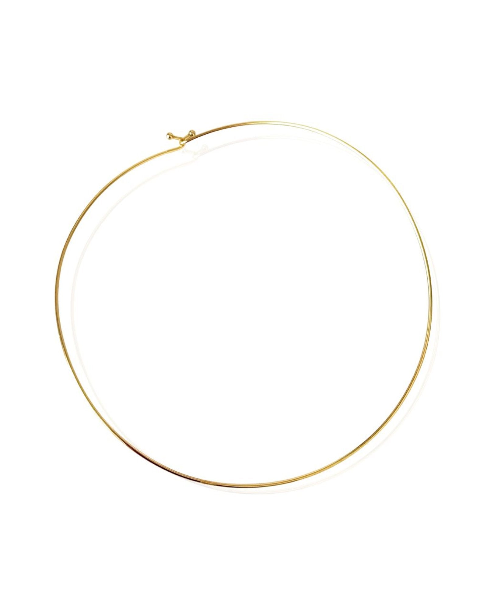 Colar Choker Aro Fino Fechamento Engate Ouro Semijoia