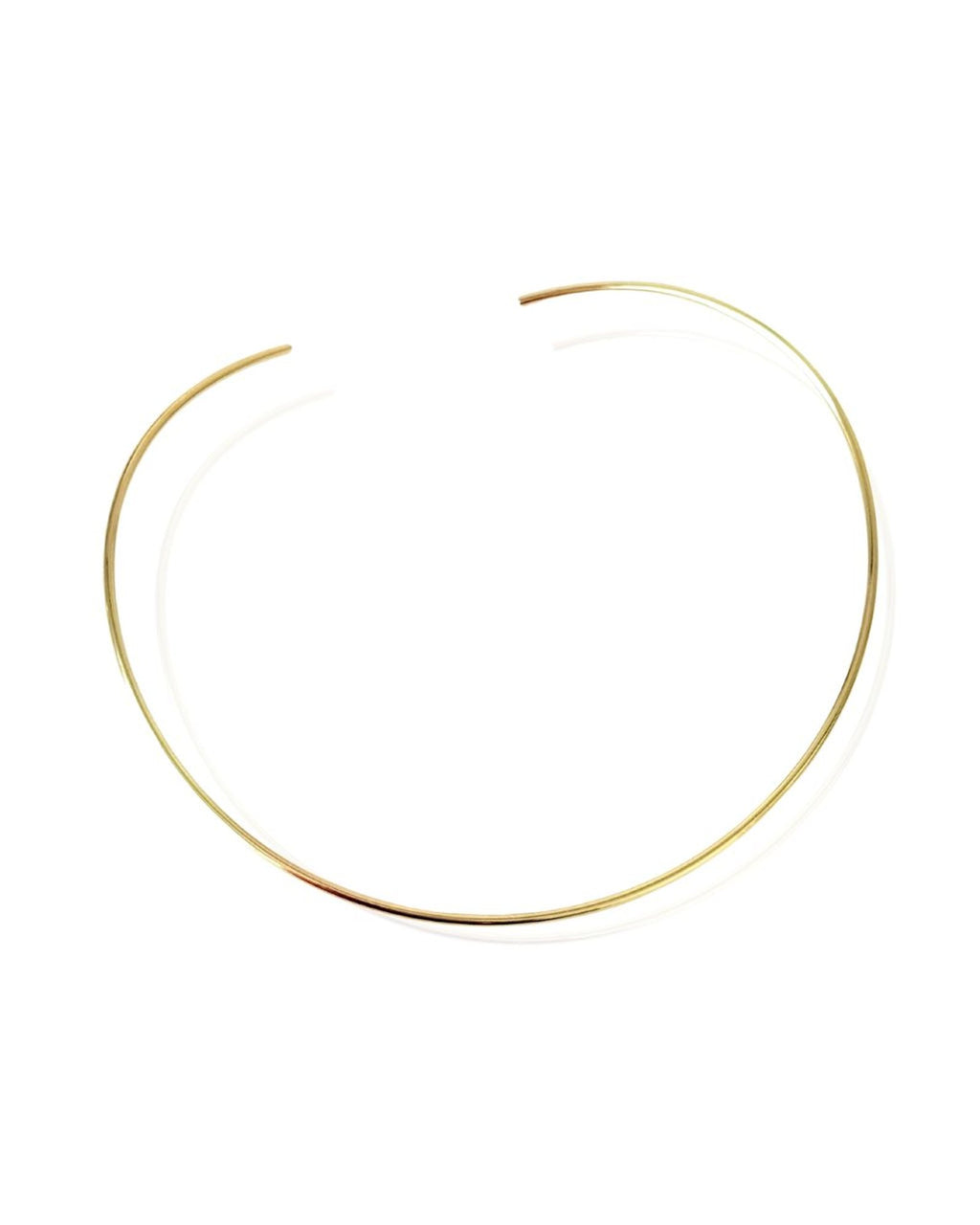 Colar Choker Aro Tubinho - ouro semijoia