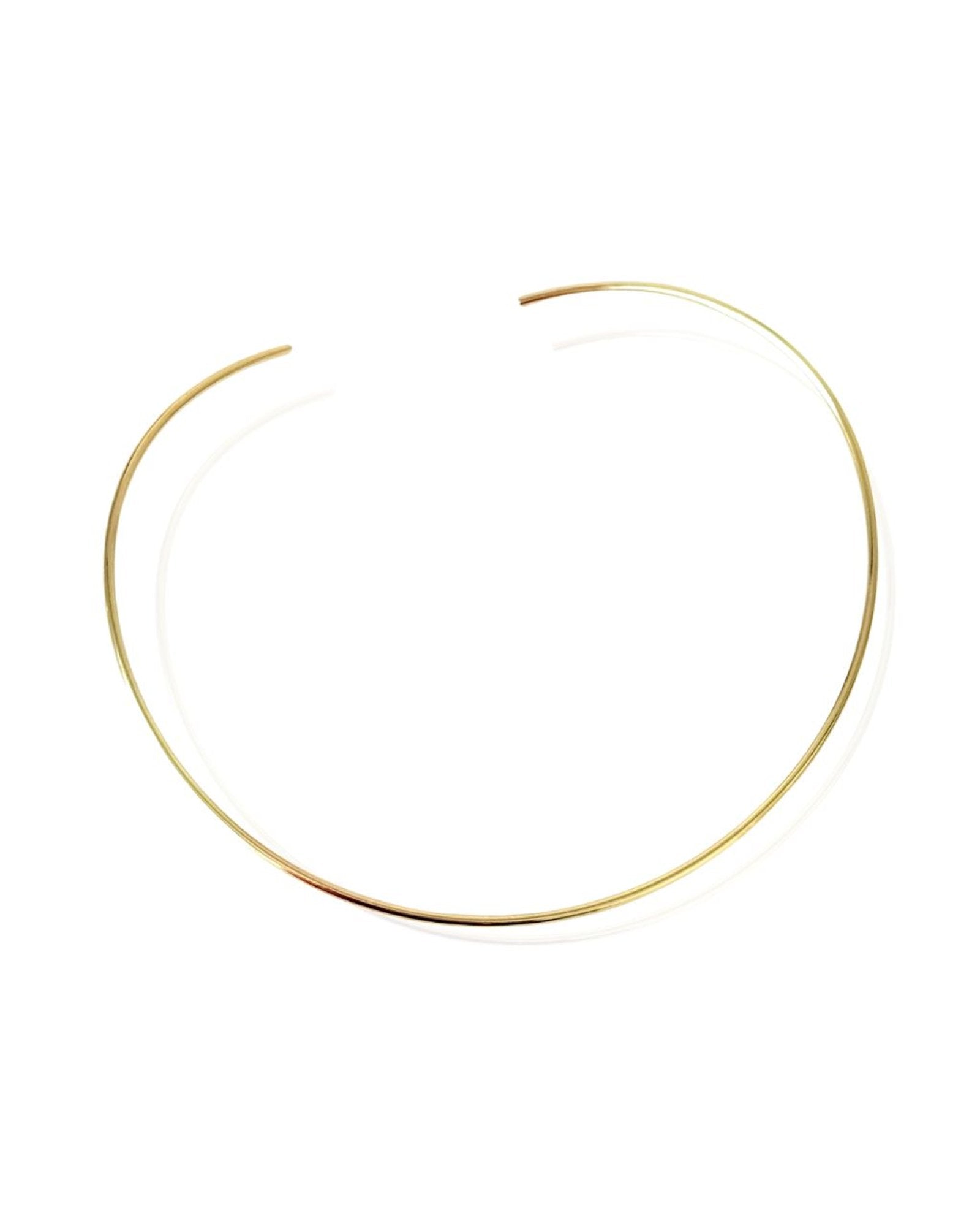 Colar Choker Aro Tubinho - ouro semijoia