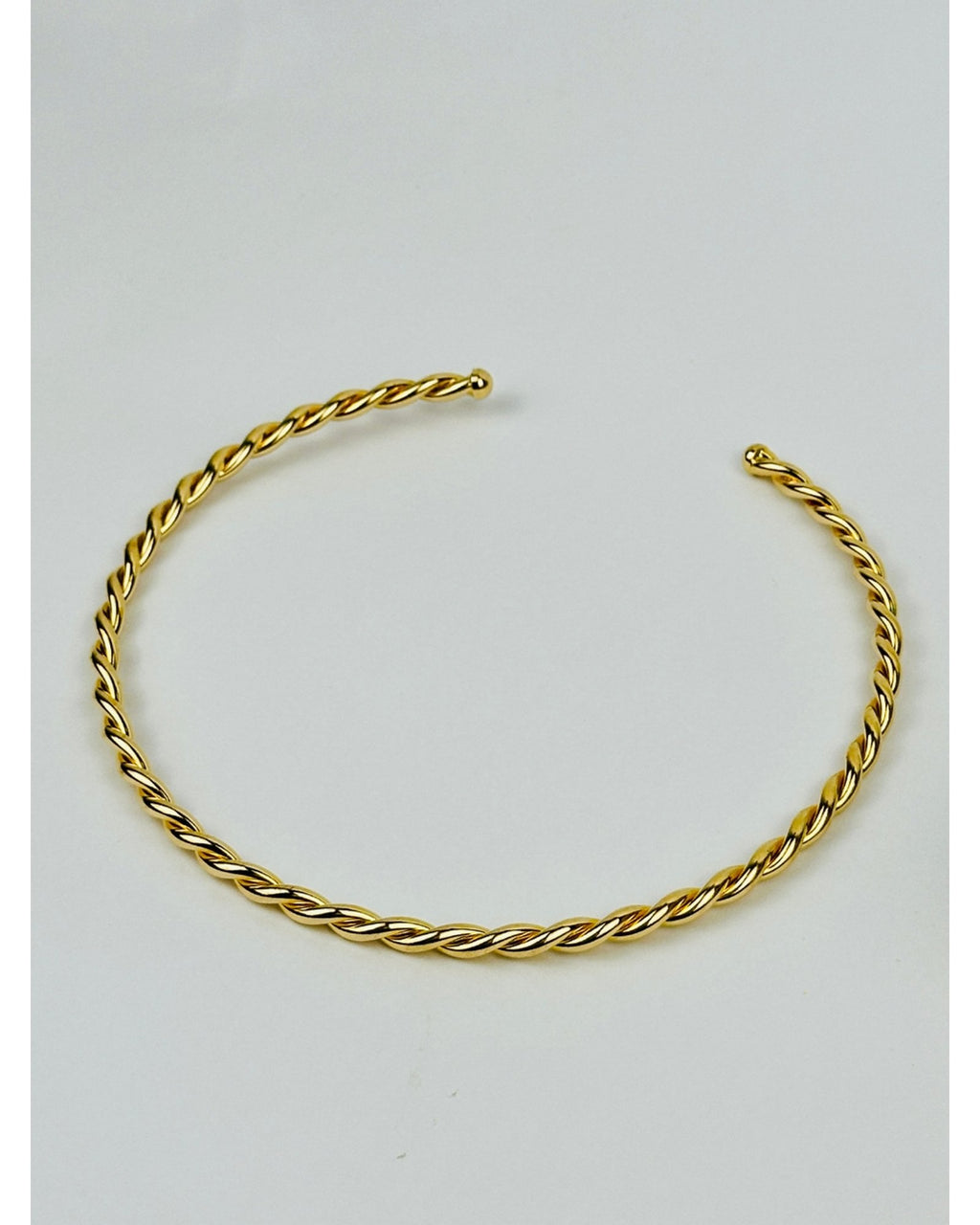Colar Choker Aro Torcido Ouro Semijoia