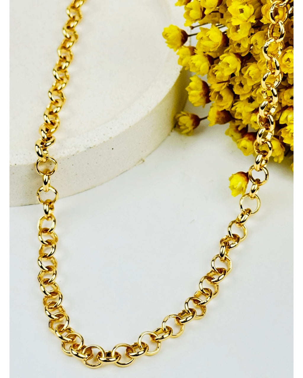Colar Choker Elo Português folheado em ouro 18k