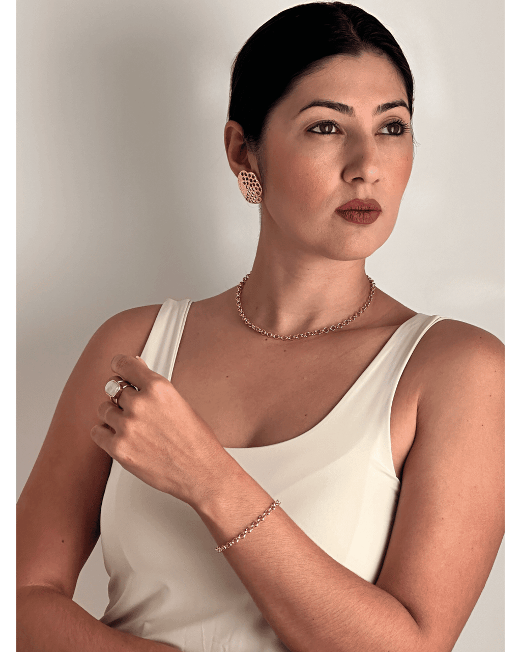 Colar Choker Elo Português folheado em ouro 18k