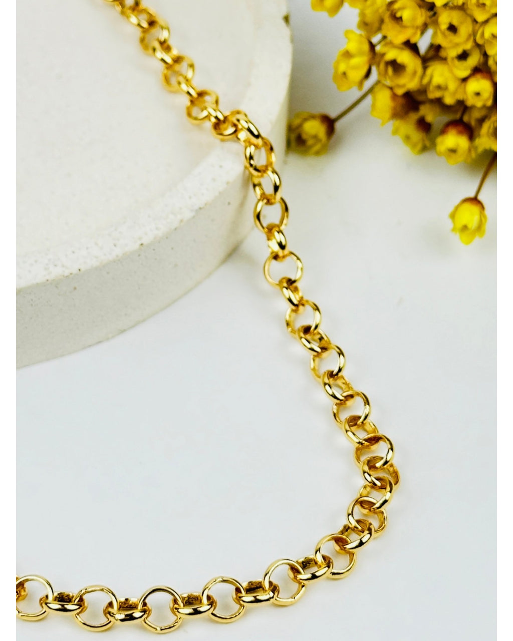 Colar Choker Elo Português folheado em ouro 18k