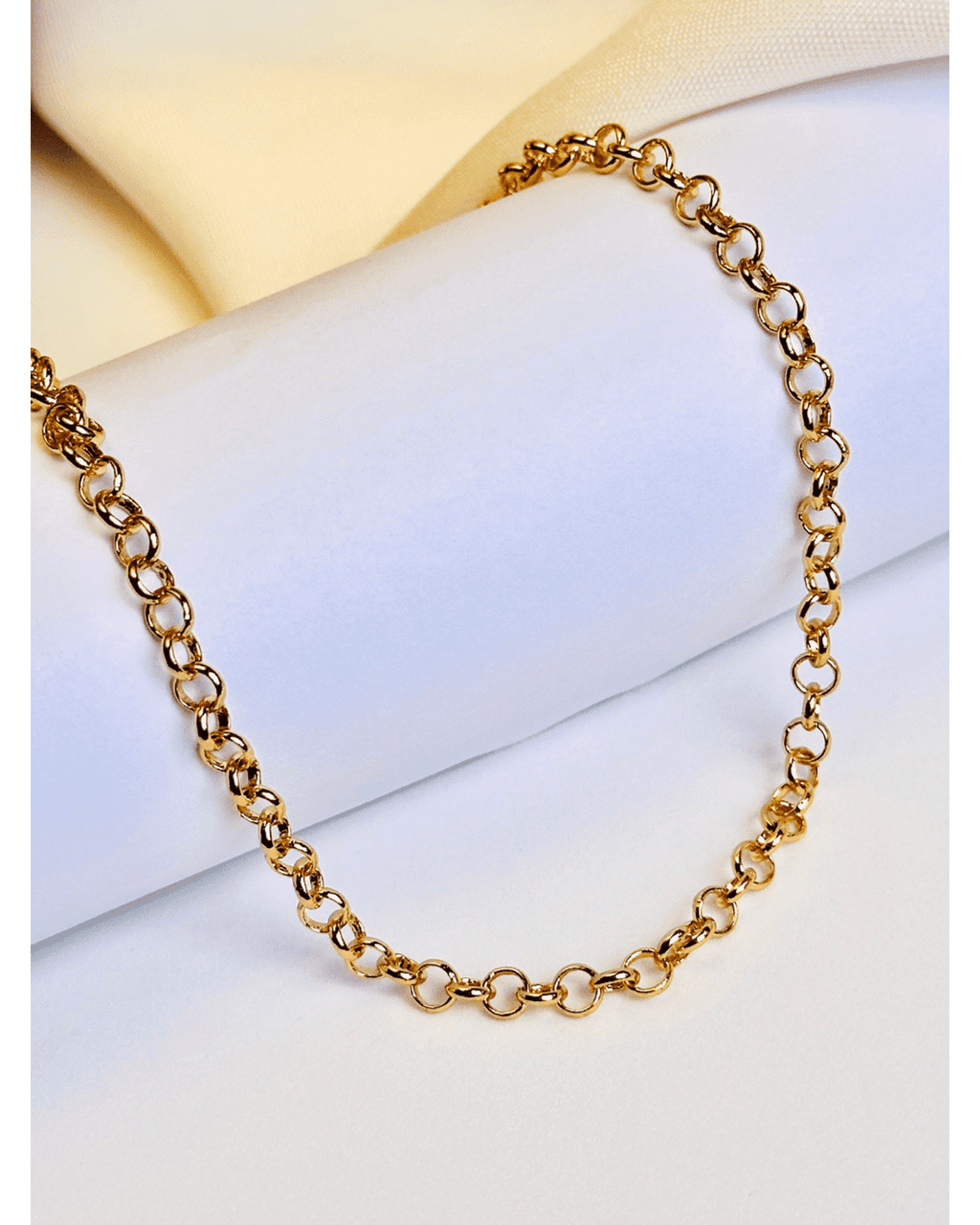 Colar Choker Elo Português folheado em ouro 18k