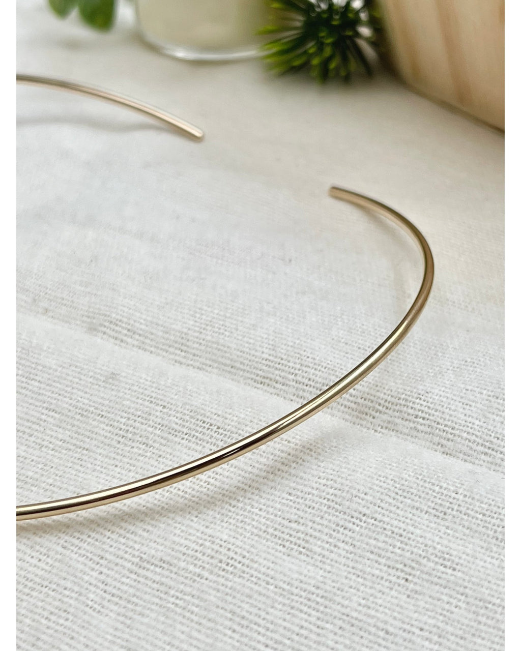 Colar Choker Aro Tubinho - ouro semijoia