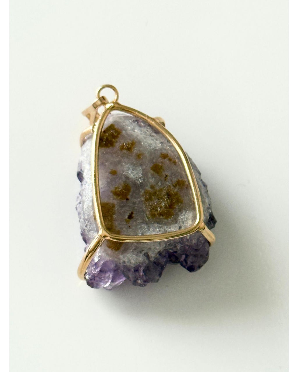 Pingente Garra Drusa de Ametista Ouro Semijoia