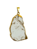 Pingente Slice Cristal de Rocha - ouro semijoia