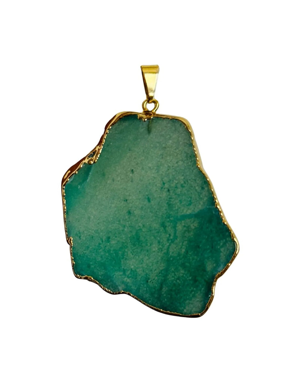 Pingente Slice Quartzo Verde - ouro semijoia