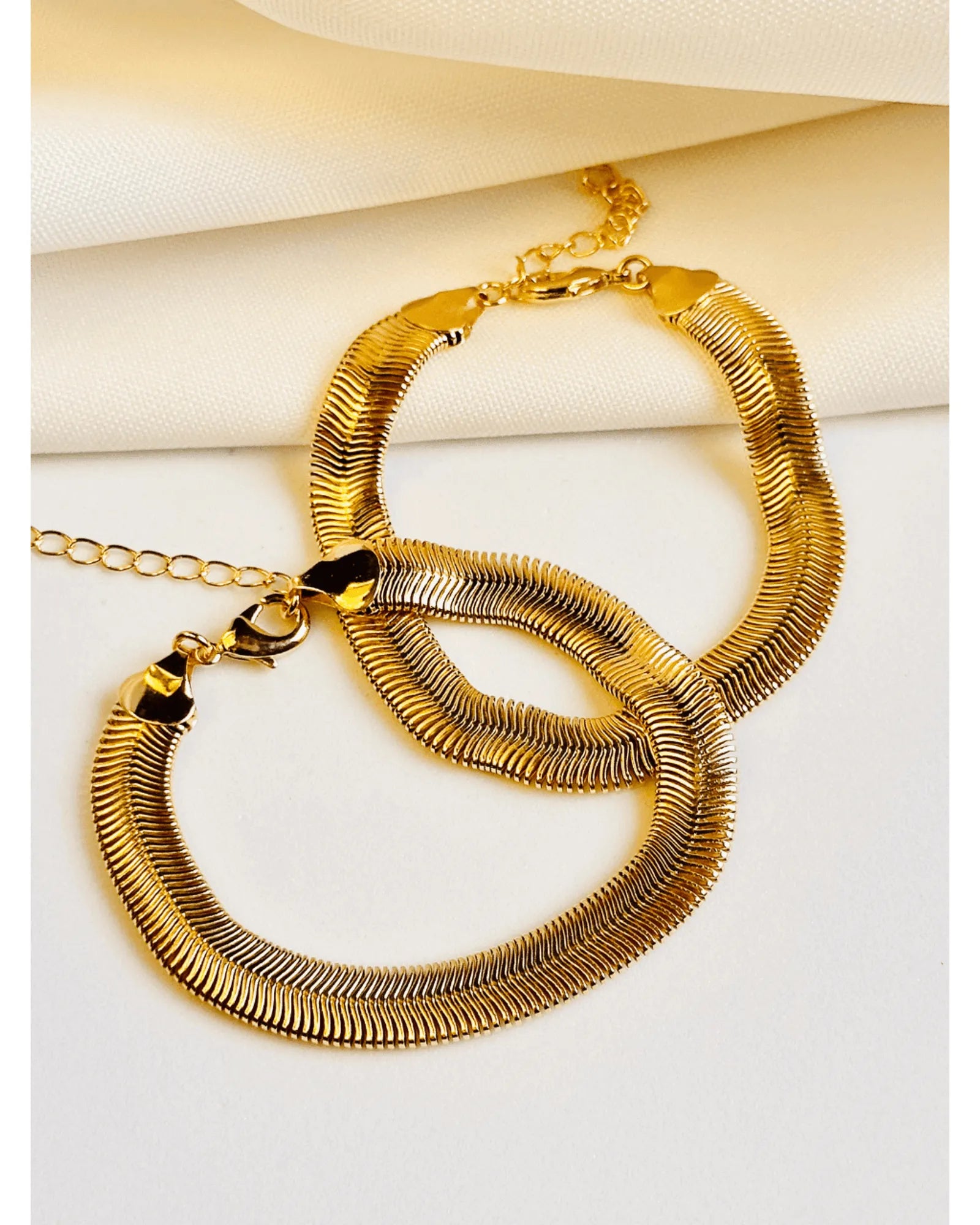 Pulseira de Malha 8mm folheado em ouro 18k
